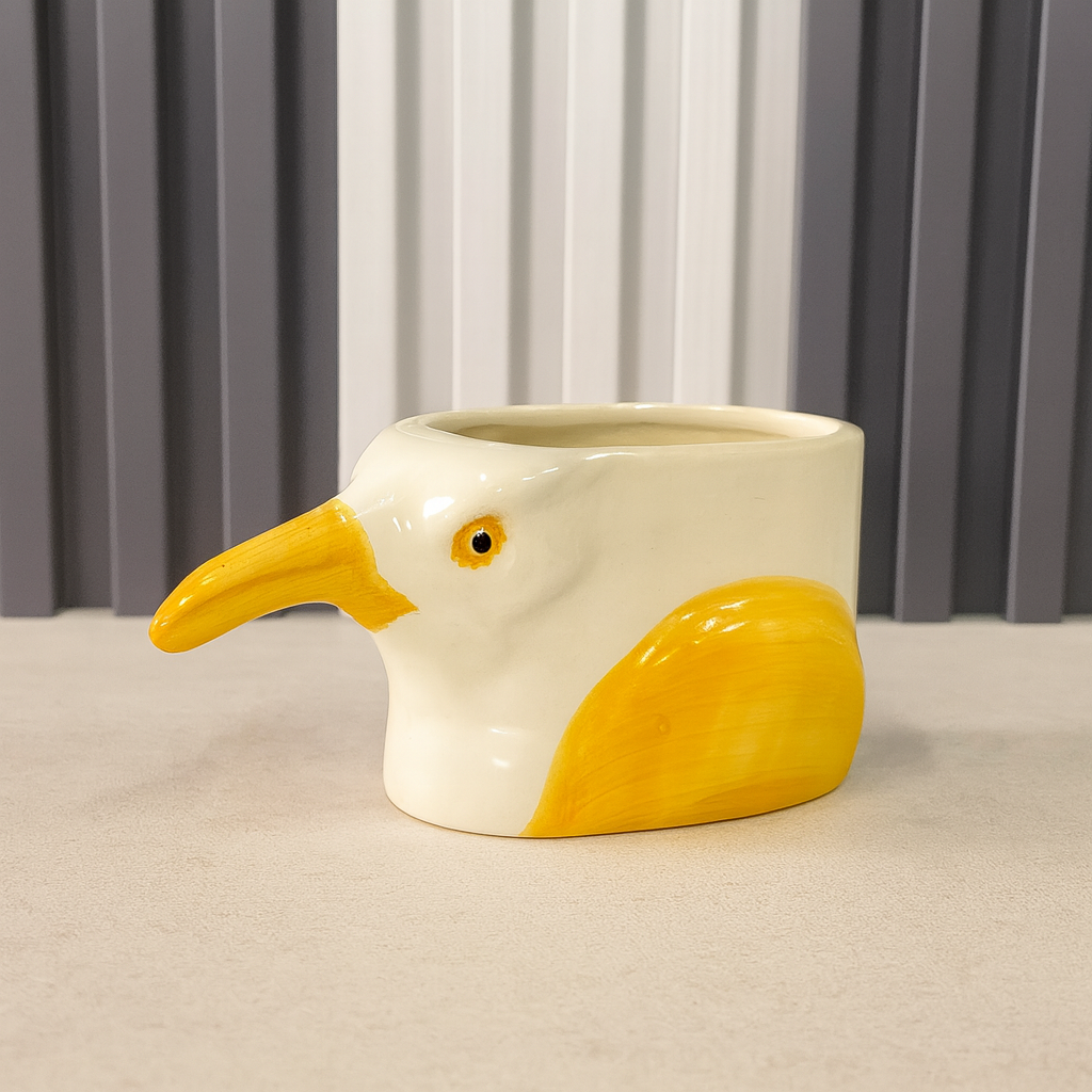 Handprinted  Living Room Garden Decorative Flower Bird Ceramic Planter