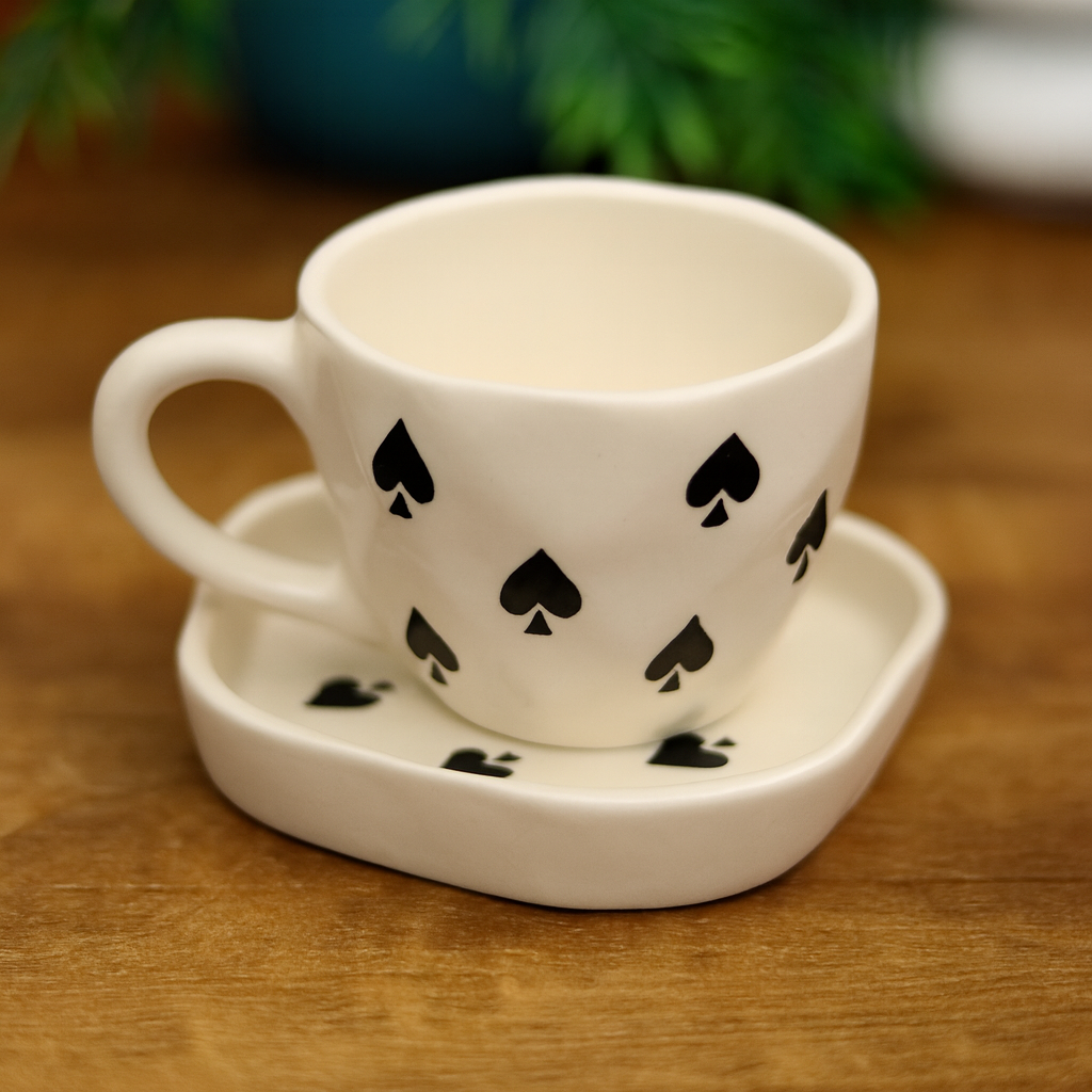 Aesthetic Coffee and Tea Cup | Ceramic Cup and Saucer