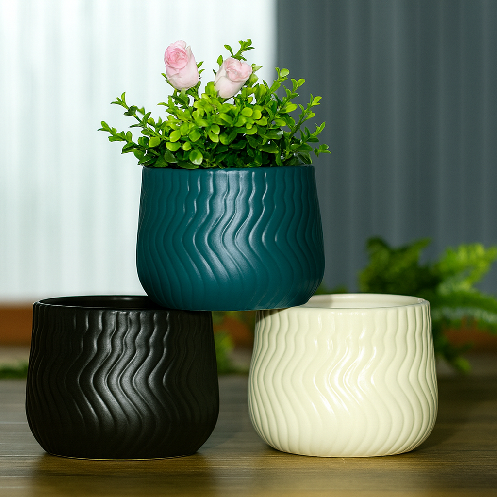Psampa Indoor Plant Pots Ceramic Flower Pot Indoor