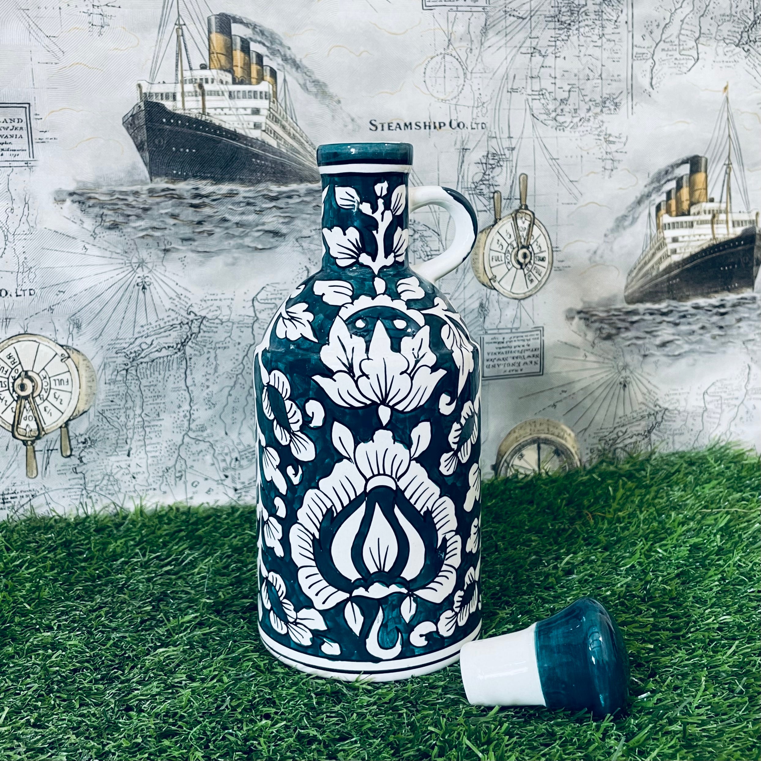 Ceramic Blue Oil/Water Bottle