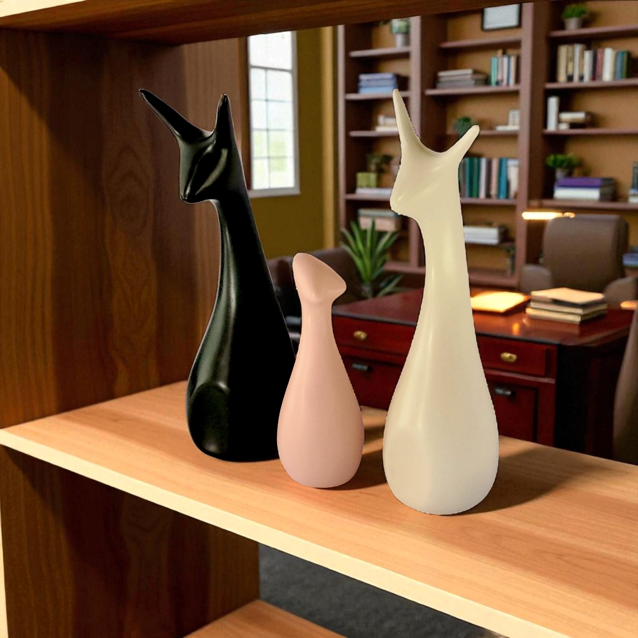 Decorative Deer Set Modern Ceramic Home Décor Showpiece – Durable & Stylish Accent for Living Room or Office
