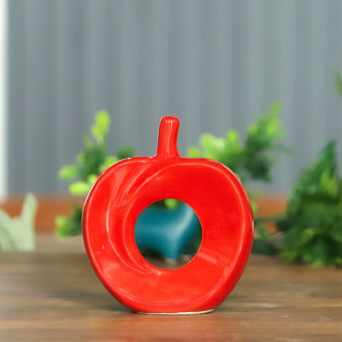 Apple Shape Ceramic Home Decor Showpiece