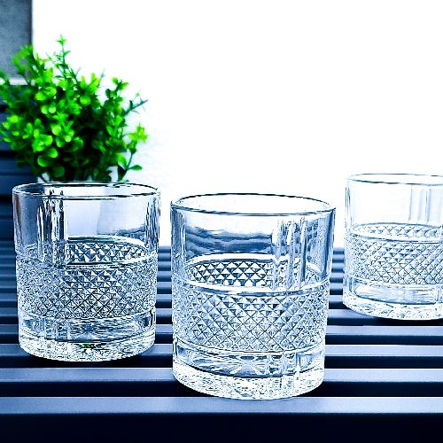 Crystal Square Whiskey Glass Set
