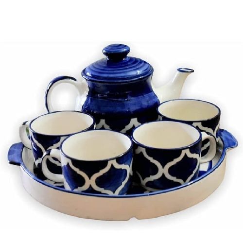 Hand Painted Ceramic Tea Kettle Set